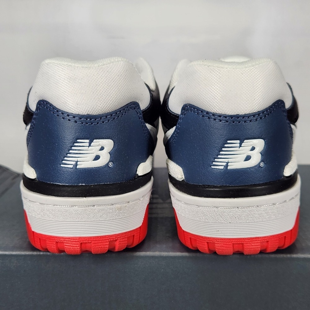 New Balance 550 Sneakers Kids Size 7 White Blue Leather Basketball Shoes - Picture 5 of 9